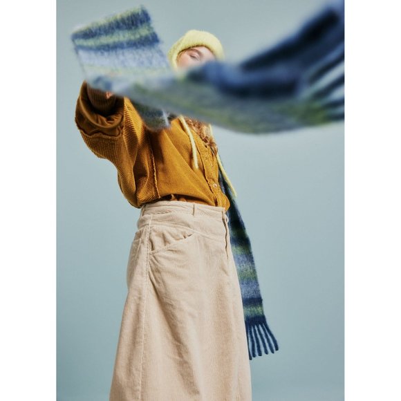 FREE PEOPLE Come As You Are Cord Maxi Skirt / Beechwood - Picture 12 of 15